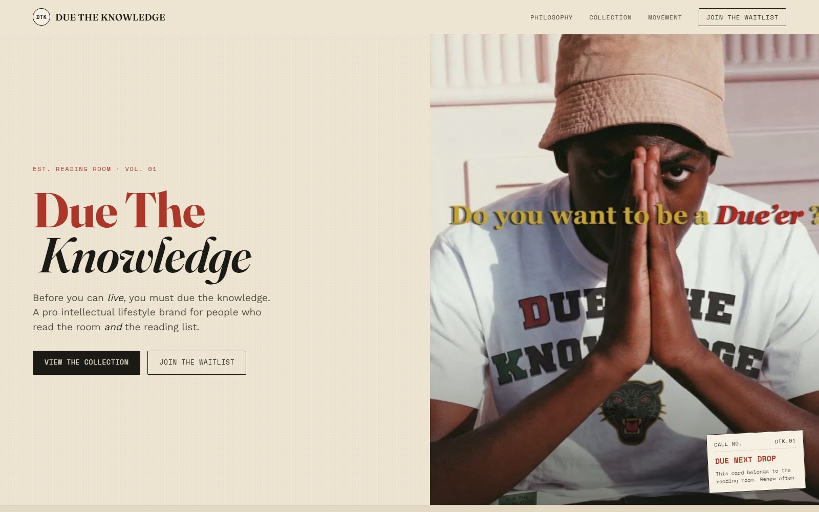 Due The Knowledge website homepage